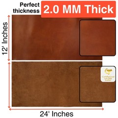Genuine Full Grain Leather for Tooling, Leather Working & Crafting | 12″x24″,…