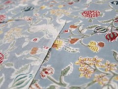 Indian Grey Floral Printed Cotton Fabric Beautiful Dressmaking Fabric US