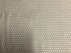 Chicken Wire Pattern Geometric Light Grey White Cotton Fabric FQ