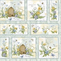 By The Yard, Sweet As Can Bee Patch ~ $3.99 Ships ANY Amount Of Cotton Fabric