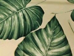 SUNBRELLA MONSTERA LEAF FABRIC SAMPLES, 25″ X 25″ SOLLIS PATTERN, ACRYLIC