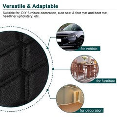 Auto Headliner Upholstery 63″ Diamond Quilted PU Leather 6mm Foam Backed By Yard