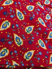 Provence II Doreen Speckmann Clothworks Fabric Red Floral 4 Yards Continuous Cut