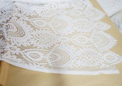 Black Heavy Eyelash Scalloped Lace Apparel Fabric Cloth DIY 59″Wide By The Yard