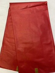 SOLID COLOR Waxed Polished Cotton Fabric,6 Yards 100% Cotton- RED