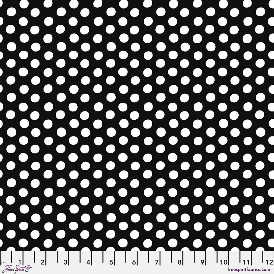 FREE SPIRIT “KAFFE FASSETT” Spot PWGP070 Noir by the 1/2 yard