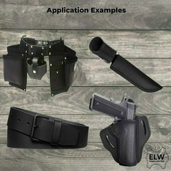 ELW Import Tooling Full Grain BLACK 100% Cowhide Leather 5/6 oz (2mm) Thickness