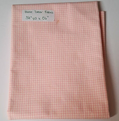 Pink White Check Plaid Home Decor Fabric 3/4 Yard 46-60″ Wide