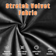 Velvet Fabric, 60” X 80” (150CM X 200CM) Soft Upholstery and Apparel Fabric, W
