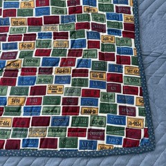 FABRIC-ANTIQUE AUTOMOBILES CARS V.I.P CRANSTON 90S wall quilt route 46”x39”