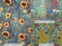 Water Repellent UV Resistant PU Coated Outdoor Fabric Klimt’s Sunflowers Fabric