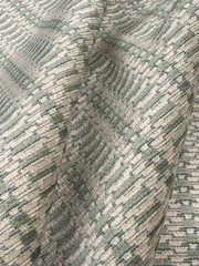 Cowtan & Tout Cut Velvet Stripe Upholstery Fabric- Cascade Leaf 1.75 yd 11464-03