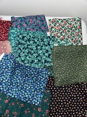 Large Lot Vintage Floral Fabric Pieces Scraps 3 Pounds Tiny Flowers 90’s