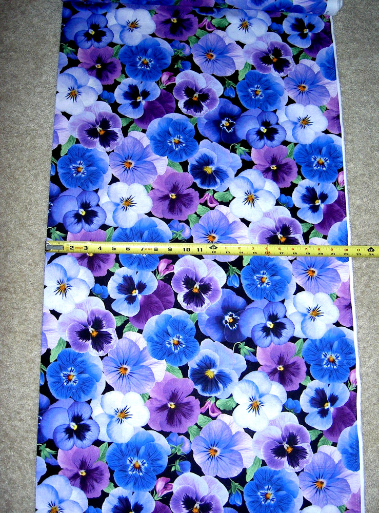 Pansy Large Floral Flowers Flower CD3750 Timeless Durable Cotton Fabric