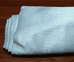 Fabric Remnant .83 yd x 56″ White Crinkle Polyester for Blouse Making or Crafts