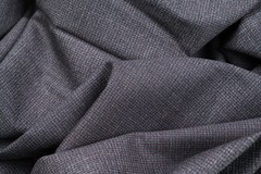 Vintage 100% Wool Fabric – 2.8m – 270g – Mid-Grey Micro-Check Suiting