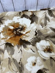 Fabric Cotton Polyester Blend Brown Floral Decorator 10 Yards 60″ Wide Med Wt.