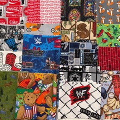 Cotton Fabric Bundle Boys I Spy Scraps 20 Pieces 1 lb 7oz