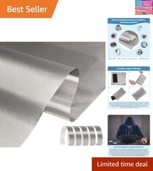 Faraday Fabric 43″ x 43″+ 79″L Tape, Military Grade Faraday Cloth for Shieldi…