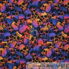 BonEful FABRIC FQ Cotton Quilt Orange Tonal Flower Leaf Small Little Tiny Calico