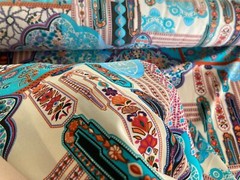 Bright Tribal Geometric Aztec Native style Bohemian Boho Dress Fabric 60″ YD