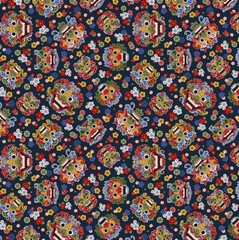 Korean Traditional Flower Devil Patterned Fabric made in Korea BTHY