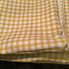 Fabric 100% COTTON Canvas DUCK Sewing Yardage 2.667 Yds YELLOW CHECK PLAID