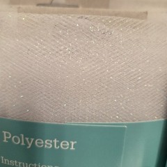 Lot Of 6 Waverly Tulle Fabric Packs 108″ X 54″ White, Silver Glitter 18 Yards