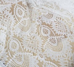 Black Heavy Eyelash Scalloped Lace Apparel Fabric Cloth DIY 59″Wide By The Yard