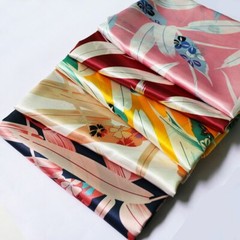 1 Yard Soft Silky Satin Fabric floral charmeuse Material Lining Scarf Textile