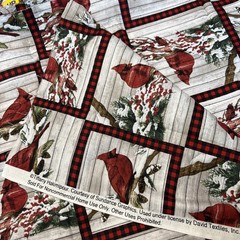 Cardinals all over cotton fabric 1 yard cut