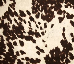 Suede Velvet Cow print fabric Udder Madness Upholstery CHOCOLATE 54″ Wide