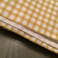 Fabric 100% COTTON Canvas DUCK Sewing Yardage 2.667 Yds YELLOW CHECK PLAID