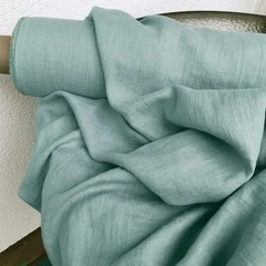 100% Organic Cotton Fabric Dusty Aqua By The Yard Soft Sewing Quilting Material