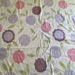 Osborne & Little Fabric Linen Blend Floral Eranthe Over 1 Yard x 42″ Pinks Flax
