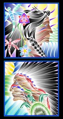 A Warrior’s Love Quilt Panel 24In x 44 Elizabeth Studios