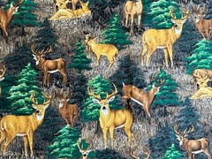 Deer Forest Nat’l Parks Series Smoky Mountains Ro Gregg All Over Fabric 44” BTY