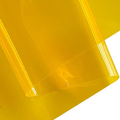 | 12 Gauge Yellow Solid TPU Clear Waterproof Vinyl Fabric for Sewing