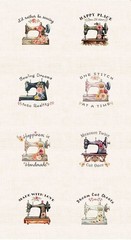 Happy Place Sewing Machine Quilt Panel ~ Timeless Treasures ~ 24″ x 44″