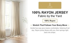 Rayon Jersey Knit Fabric by the Yard 130 GSM 58/60″ Non-Stretch Dress Costume