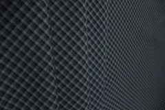 Mercedes W124 200E 500E Seat Karo Black Check Car Upholstery Fabric- No Foam