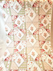 Floral Patchwork Calico Pink & Sage Sewing Quilting Cotton Fabric BTY – Popular