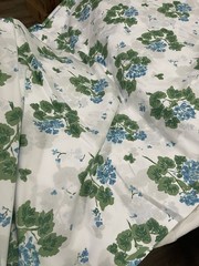 $158 Matouk Italy New 500TC Cotton Percale 120” Geranium By YARD Fabric Blue