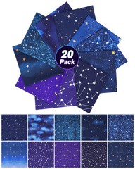 Cotton Fat Quarters Fabric Bundles Quilting Sewing Projects Starry Sky 20 Pack