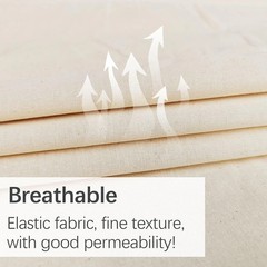 100% Cotton Unbleached Muslin Fabric, 63 Inch X 2.5 Yards by The Yard, Medium &