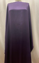 100% High- End Silk Satin Back Crepe Eggplant Purple Fabric 1 Yard 10″ Long 52″W