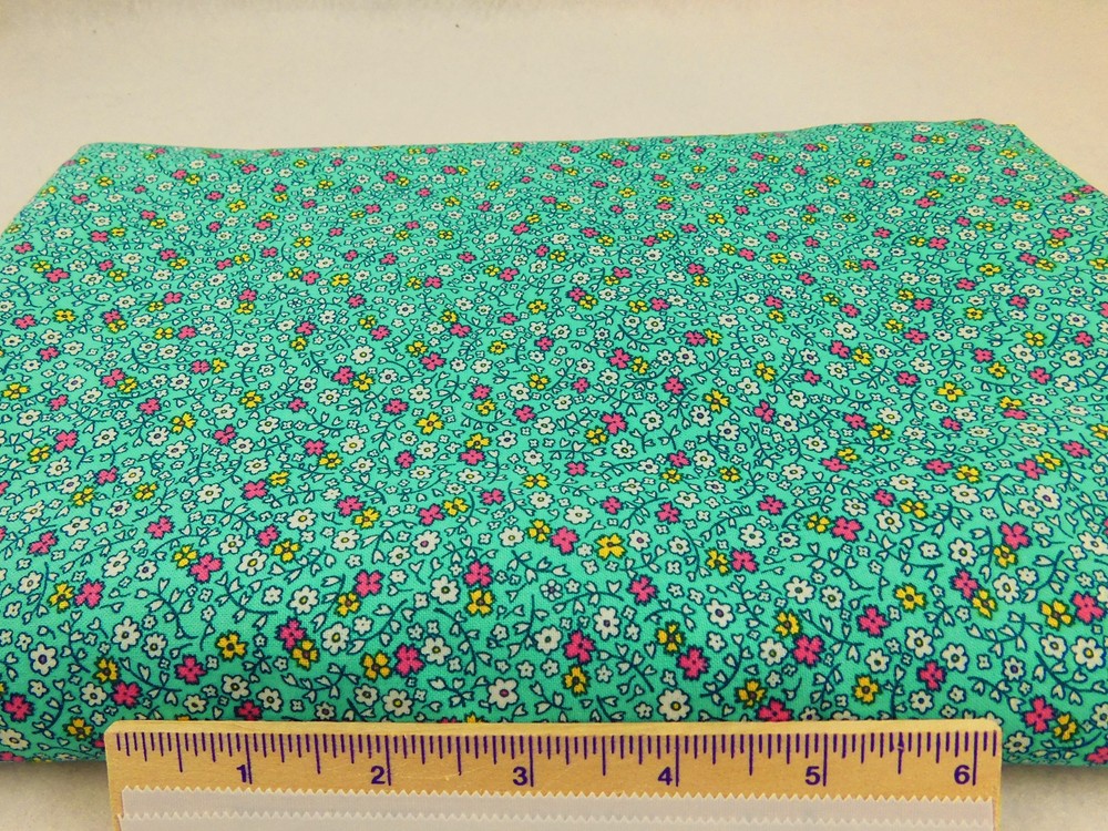 Green Floral Fabric by Clothworks- Treasures from the Past by Nancy Mahoney- BTY