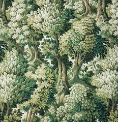 P KAUFMANN INTO THE WOODS EMERALD GREEN TREES MULTIPURPOSE FABRIC BY YARD 54″W