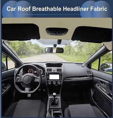 79″ x 60″W Auto Headliner Fabric 1/8″ Foam Backed Car Roof Lining Beige