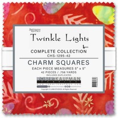 5″ Charm Pack – Batiks Twinkle Lights Complete Collection Kaufman Fabric M532.59